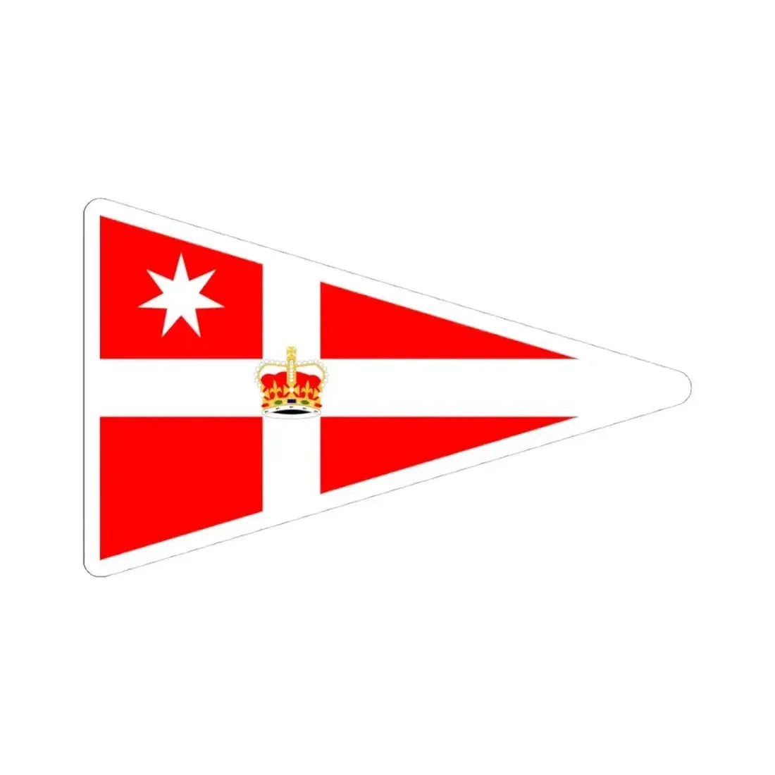 Burgee of Royal Melbourne Yacht Squadron (Australia) STICKER Vinyl Kiss-Cut Decal 4 Inch White - The Sticker Space