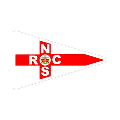 Burgee of Royal Nassau Sailing Club (Bahamas) STICKER Vinyl Kiss-Cut Decal 6 Inch White - The Sticker Space