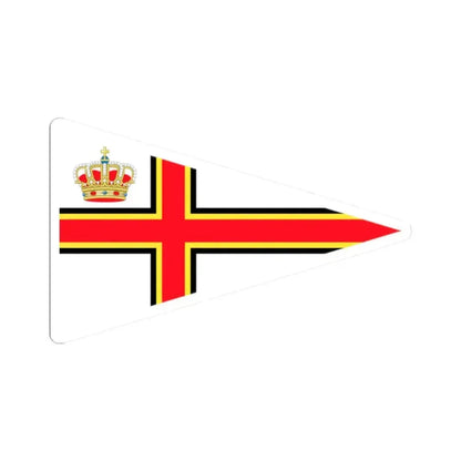 Burgee of Royal North Sea YC (Belgium) STICKER Vinyl Kiss-Cut Decal 2 Inch White - The Sticker Space