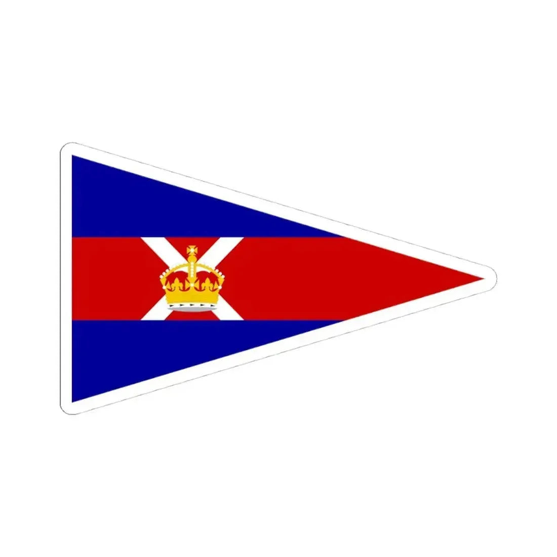 Burgee of Royal St Lawrence YC (Canada) STICKER Vinyl Kiss-Cut Decal 4 Inch White - The Sticker Space