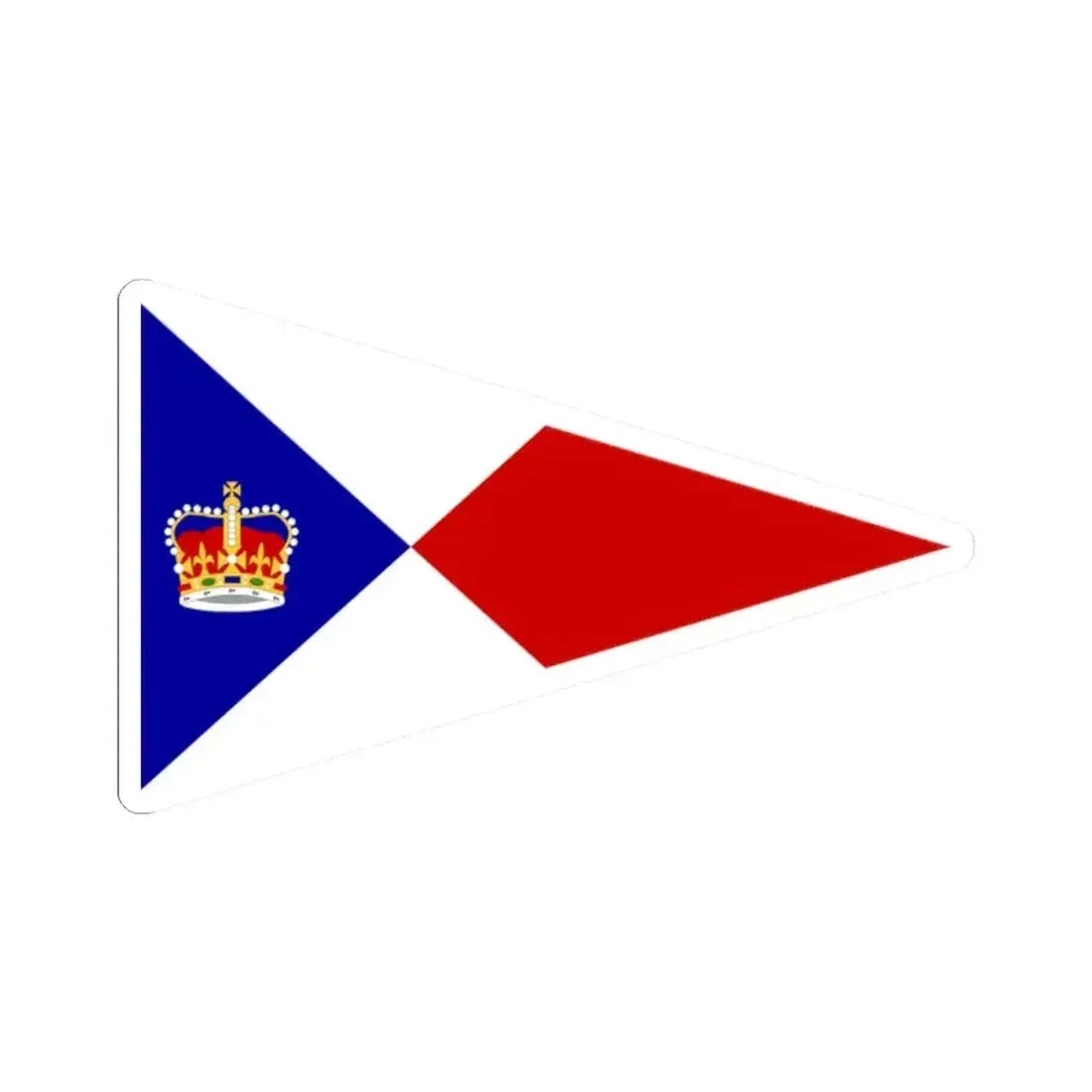 Burgee of Royal Vancouver YC (Canada) STICKER Vinyl Kiss-Cut Decal 2 Inch White - The Sticker Space