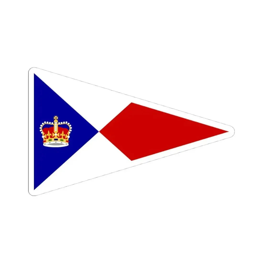 Burgee of Royal Vancouver YC (Canada) STICKER Vinyl Kiss-Cut Decal 4 Inch White - The Sticker Space