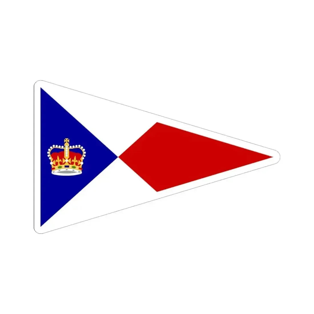 Burgee of Royal Vancouver YC (Canada) STICKER Vinyl Kiss-Cut Decal 6 Inch White - The Sticker Space