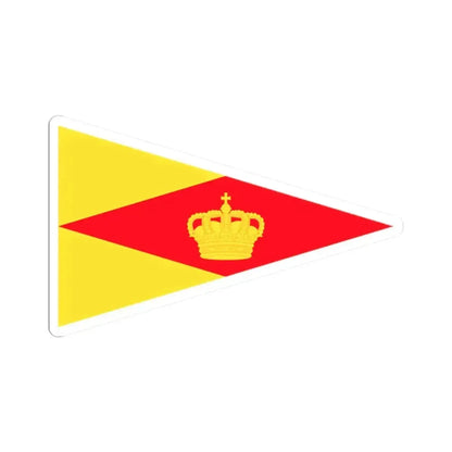 Burgee of Royal Yacht Club Oostende (Belgium) STICKER Vinyl Kiss-Cut Decal 2 Inch White - The Sticker Space
