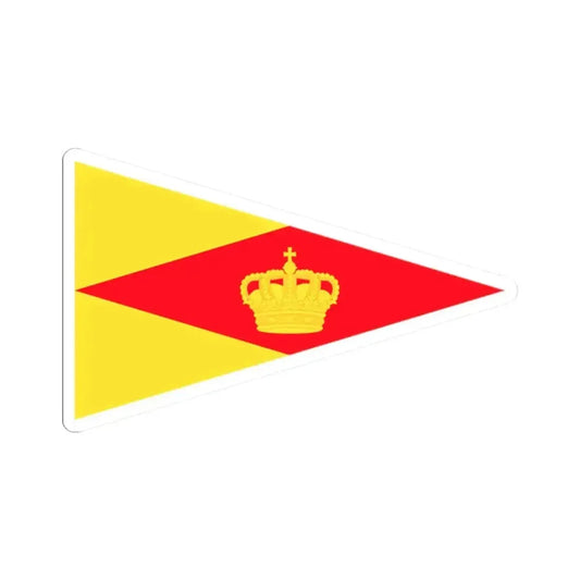 Burgee of Royal Yacht Club Oostende (Belgium) STICKER Vinyl Kiss-Cut Decal 2 Inch White - The Sticker Space