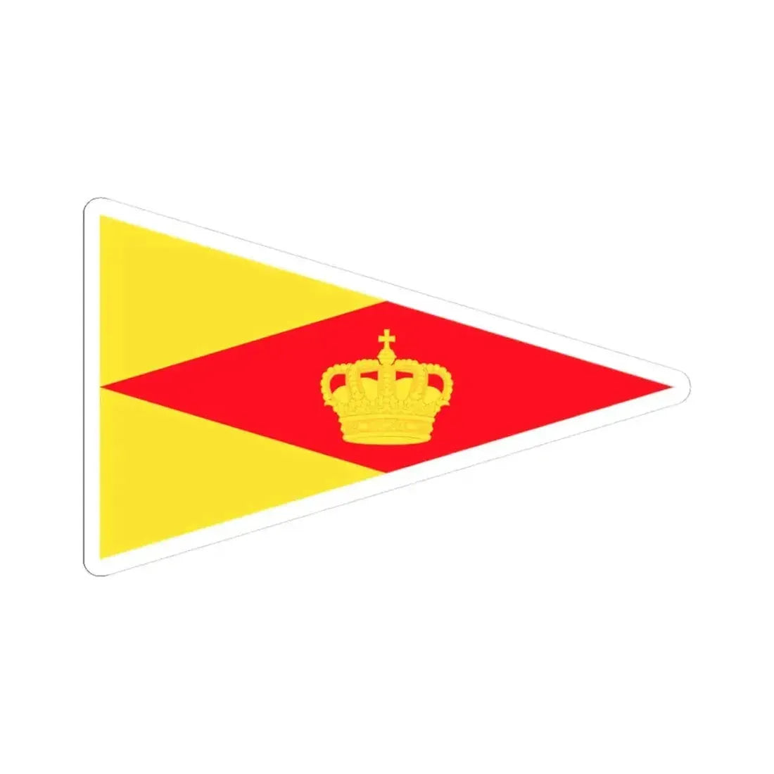 Burgee of Royal Yacht Club Oostende (Belgium) STICKER Vinyl Kiss-Cut Decal 3 Inch White - The Sticker Space