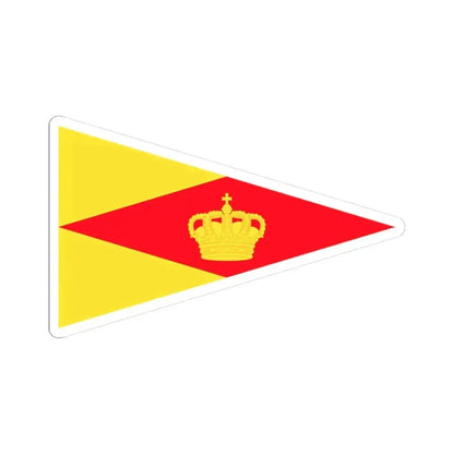 Burgee of Royal Yacht Club Oostende (Belgium) STICKER Vinyl Kiss-Cut Decal 3 Inch White - The Sticker Space