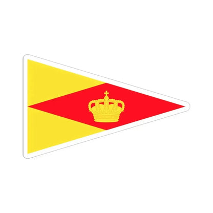 Burgee of Royal Yacht Club Oostende (Belgium) STICKER Vinyl Kiss-Cut Decal 6 Inch White - The Sticker Space