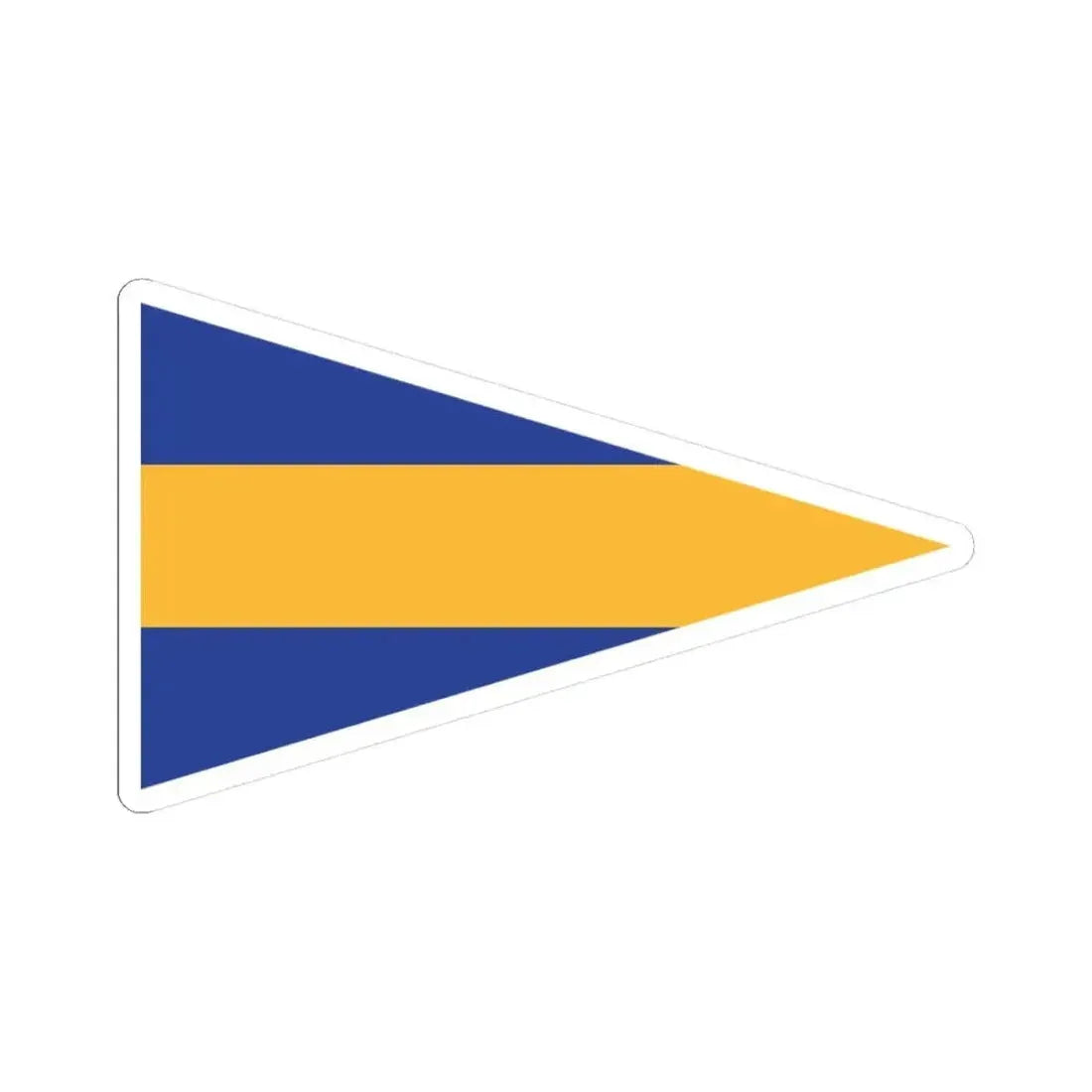 Burgee of Salinas YC (Ecuador) STICKER Vinyl Kiss-Cut Decal 3 Inch White - The Sticker Space