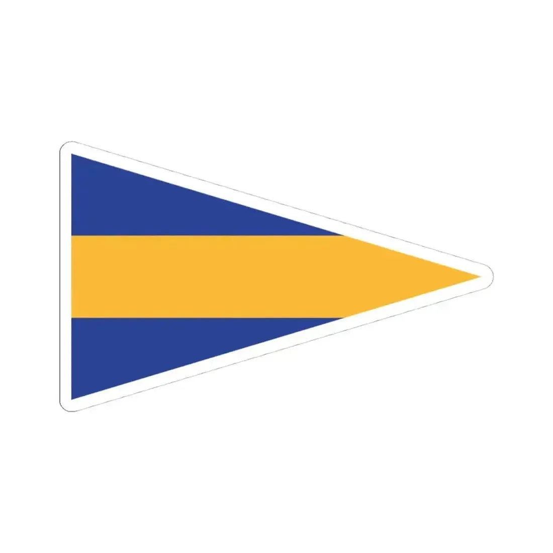 Burgee of Salinas YC (Ecuador) STICKER Vinyl Kiss-Cut Decal 4 Inch White - The Sticker Space