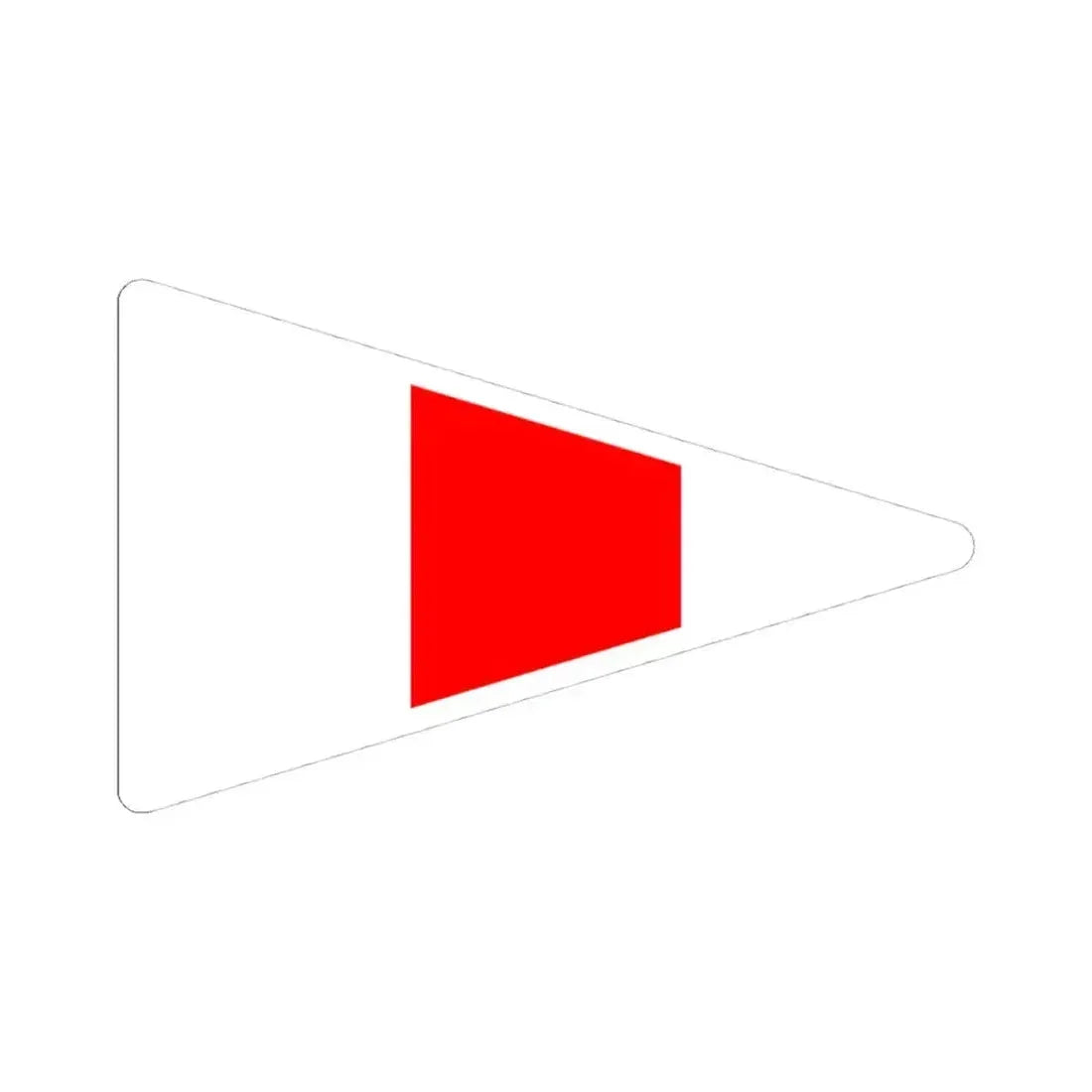 Burgee of Sandringham Yacht Club (Australia) STICKER Vinyl Kiss-Cut Decal 4 Inch White - The Sticker Space