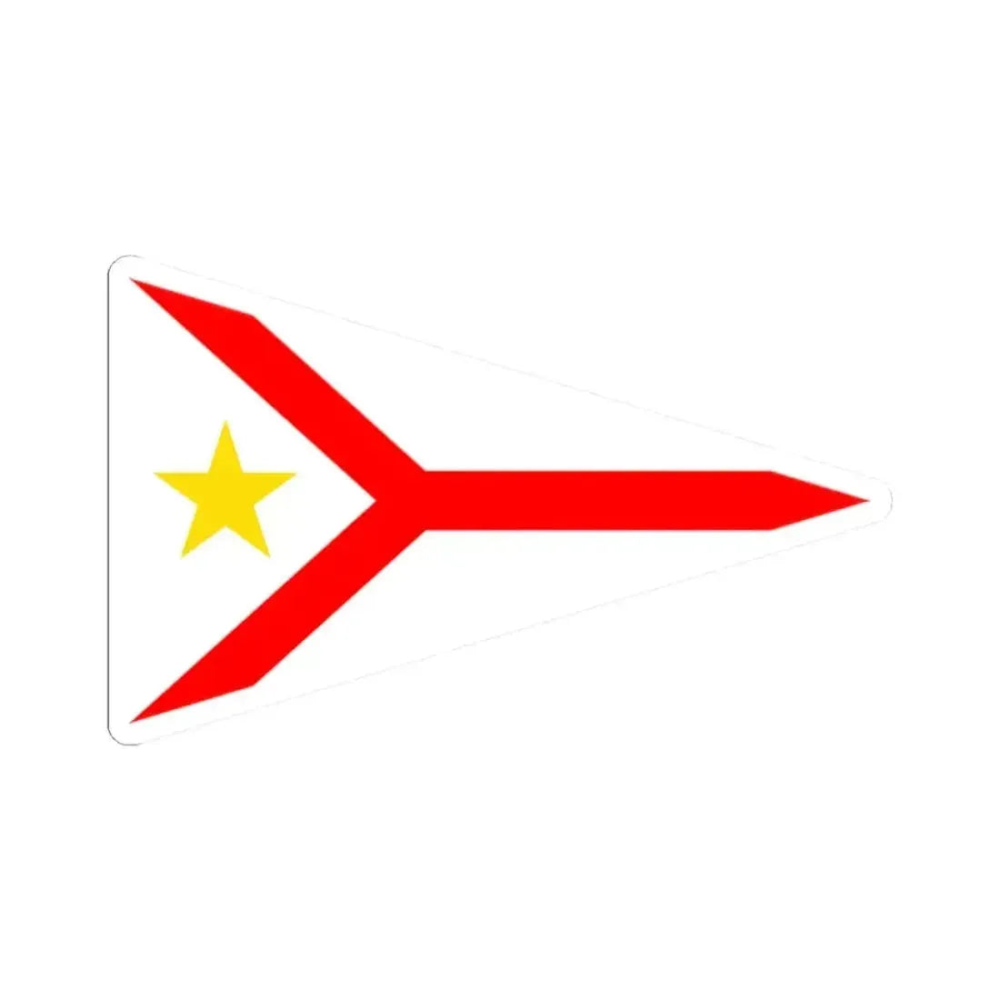 Burgee of Skovshoved Sejlklub (Denmark) STICKER Vinyl Kiss-Cut Decal 2 Inch White - The Sticker Space