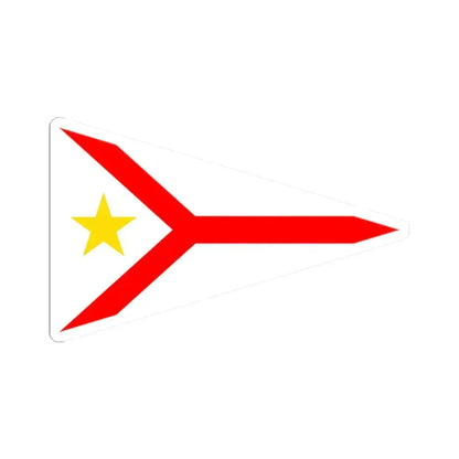 Burgee of Skovshoved Sejlklub (Denmark) STICKER Vinyl Kiss-Cut Decal 2 Inch White - The Sticker Space