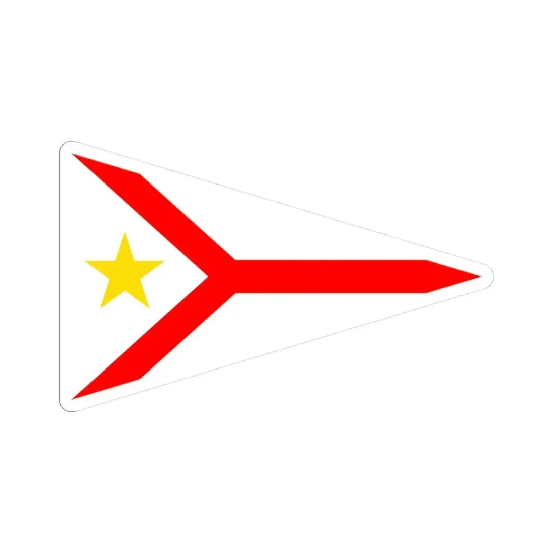 Burgee of Skovshoved Sejlklub (Denmark) STICKER Vinyl Kiss-Cut Decal 3 Inch White - The Sticker Space