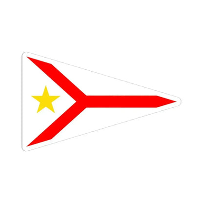 Burgee of Skovshoved Sejlklub (Denmark) STICKER Vinyl Kiss-Cut Decal 4 Inch White - The Sticker Space