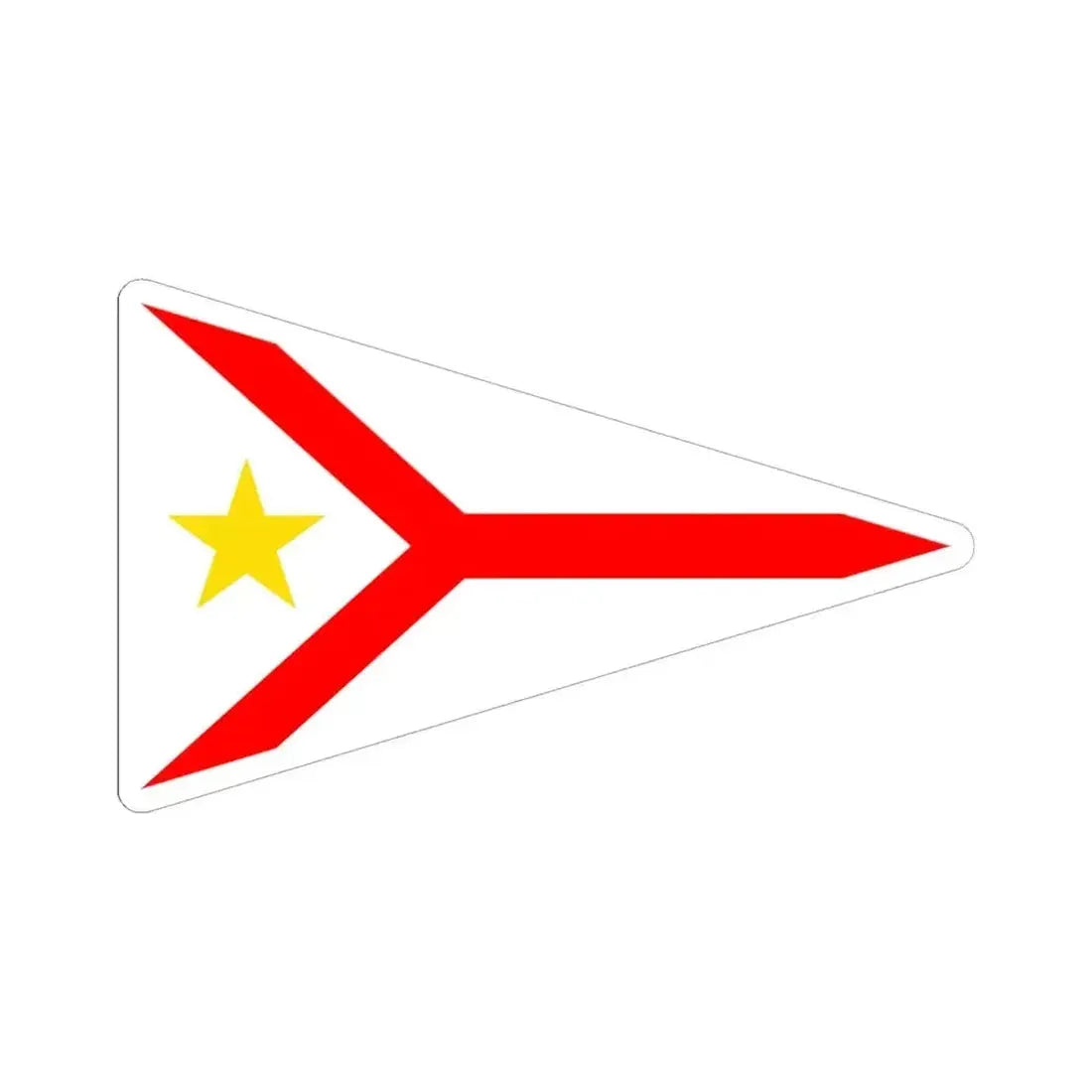 Burgee of Skovshoved Sejlklub (Denmark) STICKER Vinyl Kiss-Cut Decal 6 Inch White - The Sticker Space