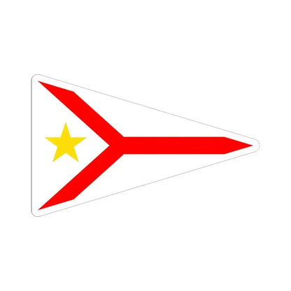 Burgee of Skovshoved Sejlklub (Denmark) STICKER Vinyl Kiss-Cut Decal 6 Inch White - The Sticker Space