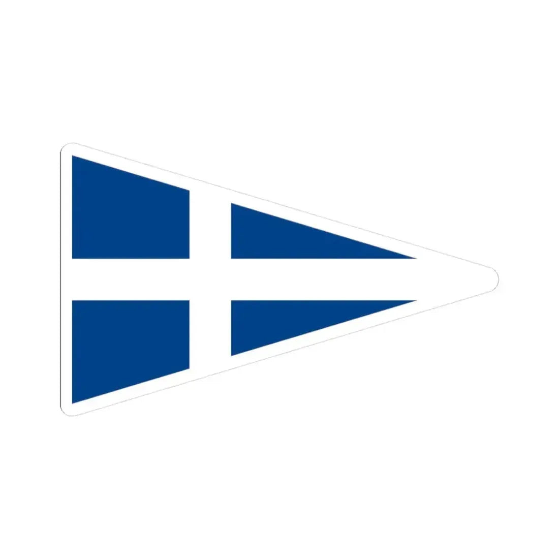 Burgee of Stavanger Seilforening (Norway) STICKER Vinyl Kiss-Cut Decal 3 Inch White - The Sticker Space