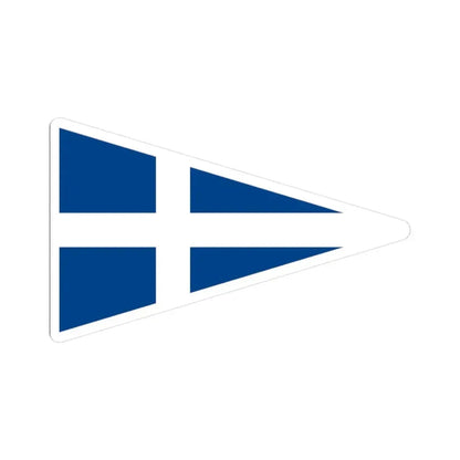 Burgee of Stavanger Seilforening (Norway) STICKER Vinyl Kiss-Cut Decal 3 Inch White - The Sticker Space