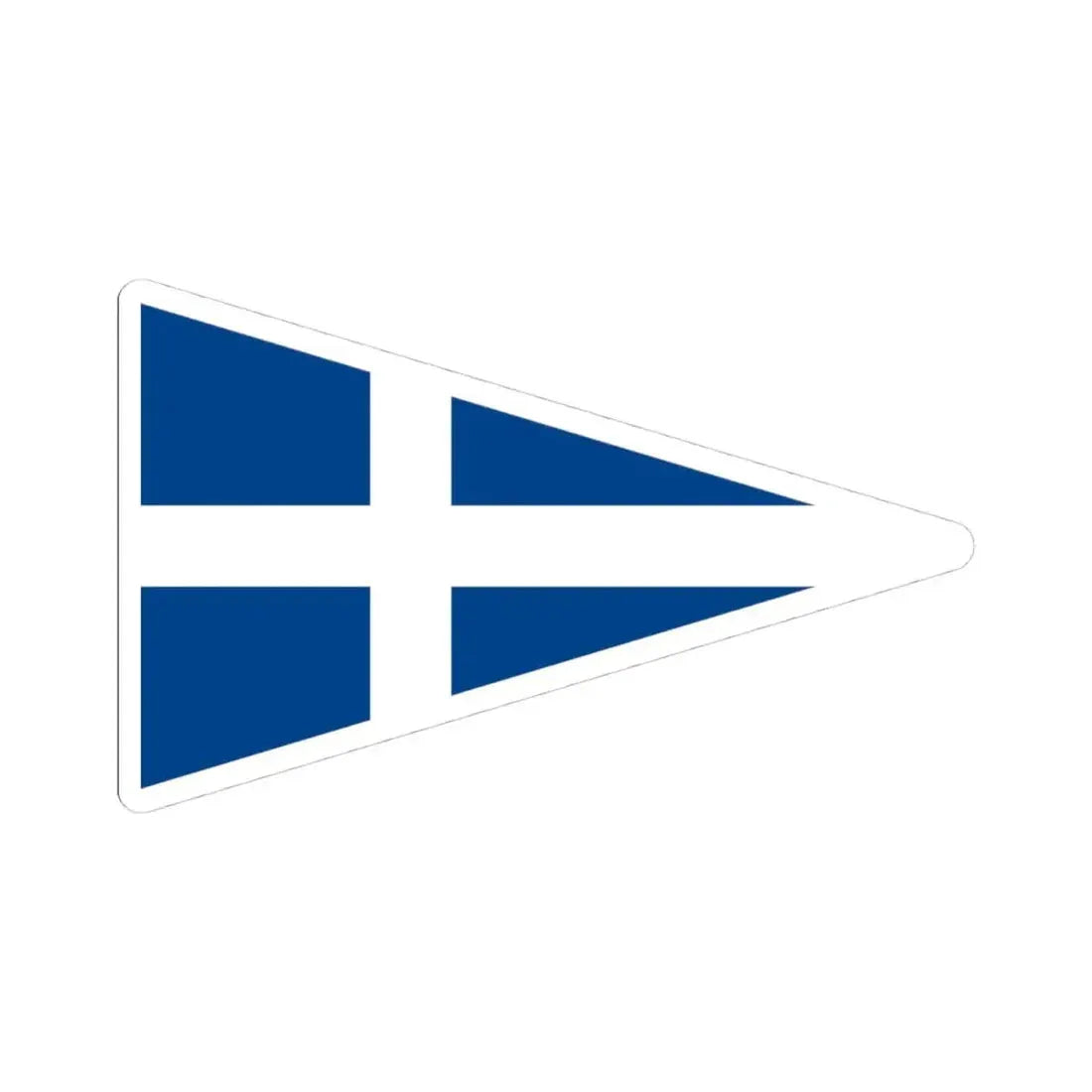 Burgee of Stavanger Seilforening (Norway) STICKER Vinyl Kiss-Cut Decal 4 Inch White - The Sticker Space