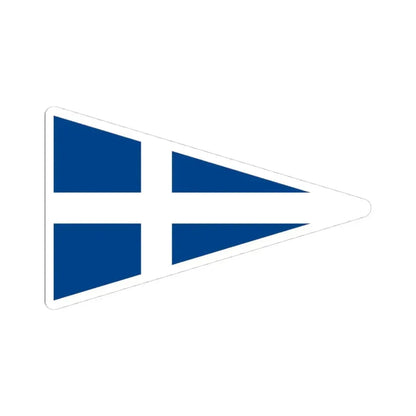 Burgee of Stavanger Seilforening (Norway) STICKER Vinyl Kiss-Cut Decal 4 Inch White - The Sticker Space