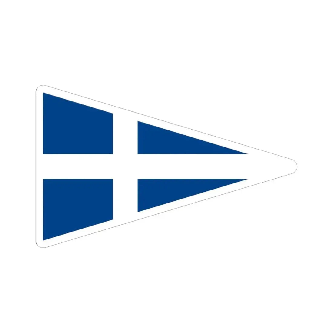 Burgee of Stavanger Seilforening (Norway) STICKER Vinyl Kiss-Cut Decal 6 Inch White - The Sticker Space