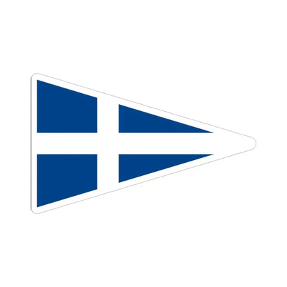 Burgee of Stavanger Seilforening (Norway) STICKER Vinyl Kiss-Cut Decal 6 Inch White - The Sticker Space