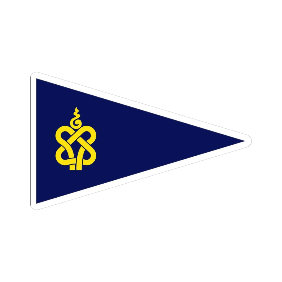 Burgee of the Royal Varuna Yacht Club (Thailand) STICKER Vinyl Kiss-Cut Decal 3 Inch White - The Sticker Space