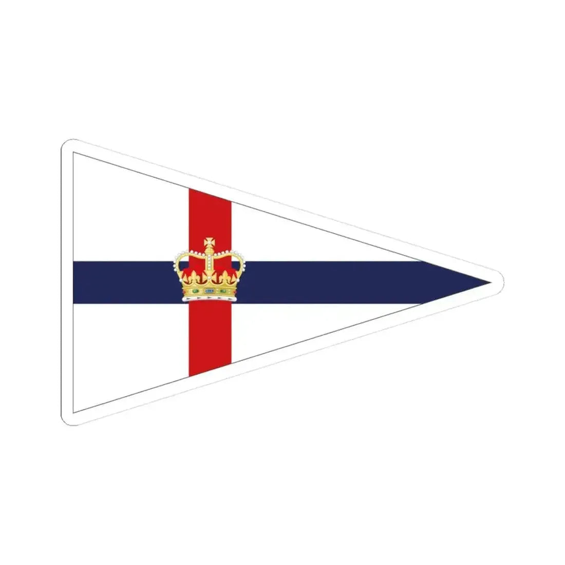 Burgee of the Royal Yacht Club of Tasmania RYCT (Australia) STICKER Vinyl Kiss-Cut Decal 3 Inch White - The Sticker Space