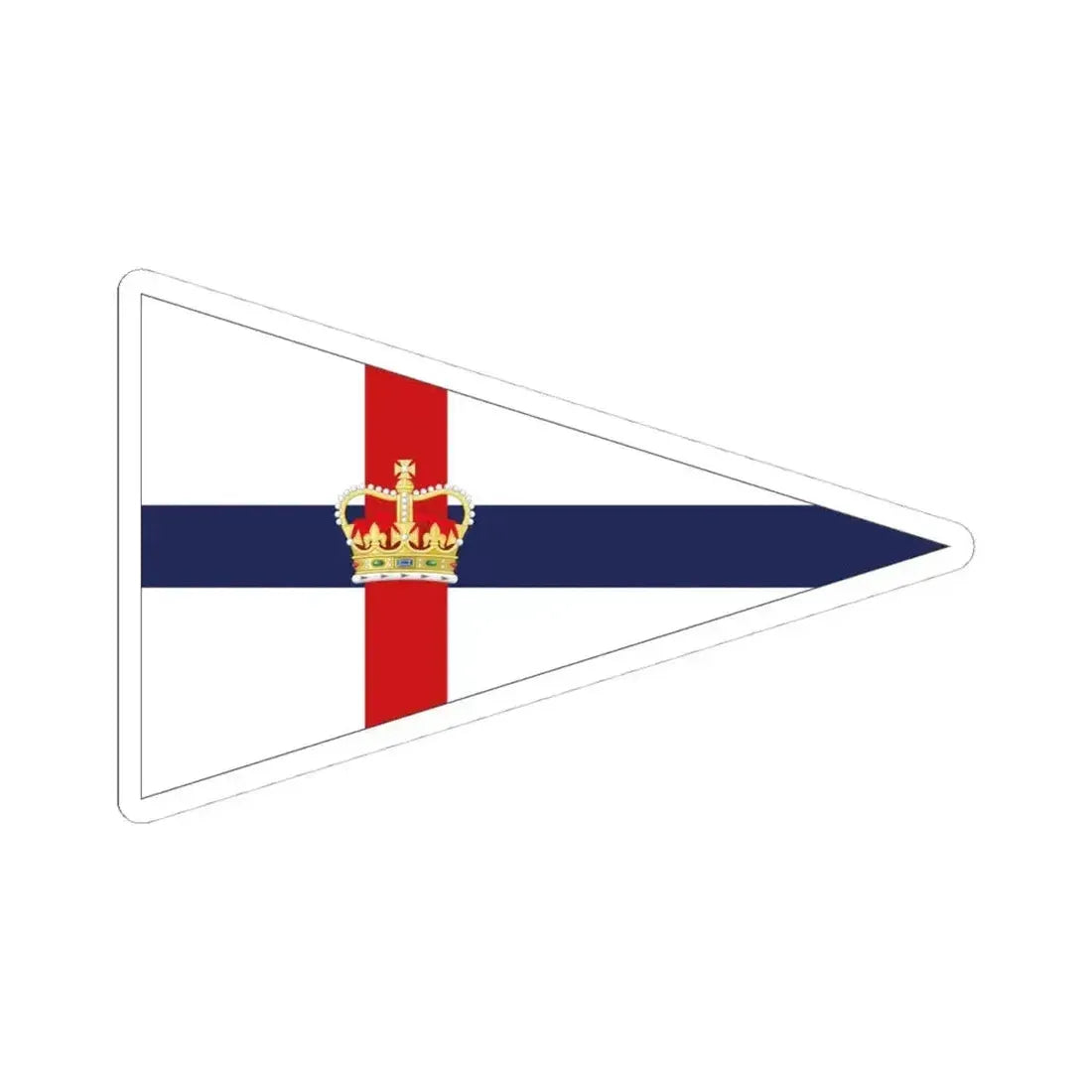 Burgee of the Royal Yacht Club of Tasmania RYCT (Australia) STICKER Vinyl Kiss-Cut Decal 4 Inch White - The Sticker Space