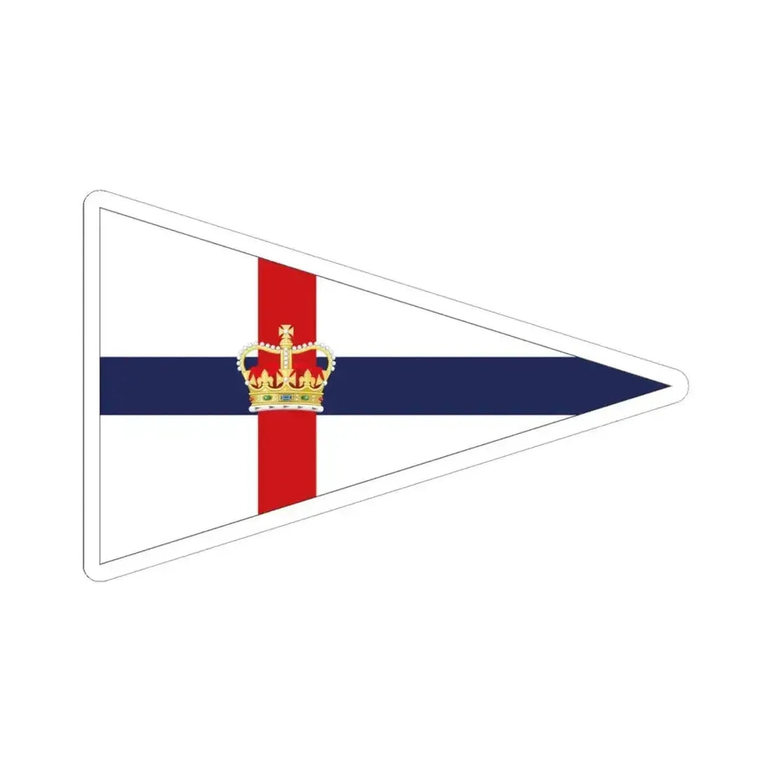 Burgee of the Royal Yacht Club of Tasmania RYCT (Australia) STICKER Vinyl Kiss-Cut Decal 6 Inch White - The Sticker Space