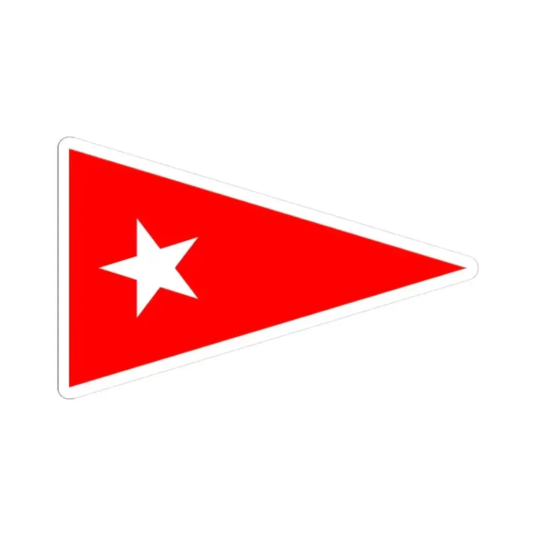 Burgee of Thisted Sejlklub (Denmark) STICKER Vinyl Kiss-Cut Decal 3 Inch White - The Sticker Space