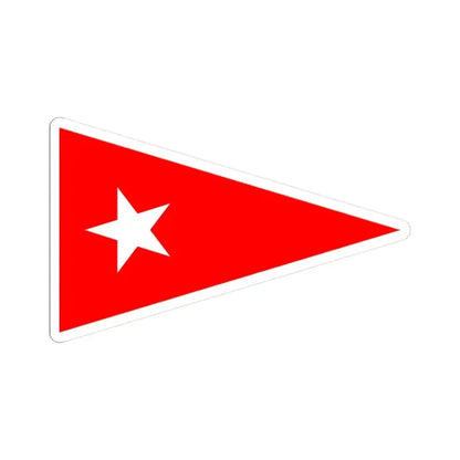 Burgee of Thisted Sejlklub (Denmark) STICKER Vinyl Kiss-Cut Decal 3 Inch White - The Sticker Space