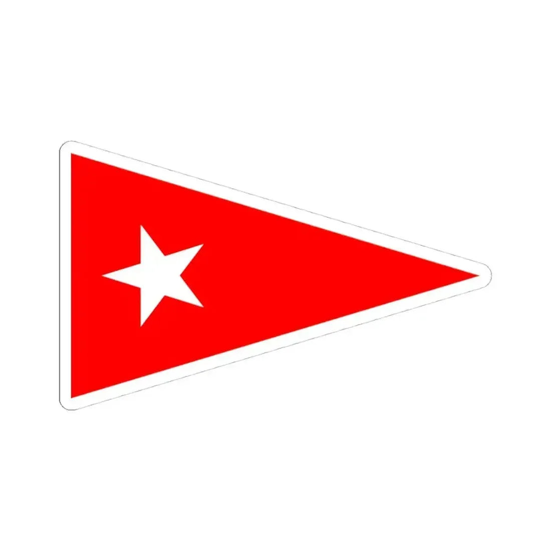 Burgee of Thisted Sejlklub (Denmark) STICKER Vinyl Kiss-Cut Decal 4 Inch White - The Sticker Space