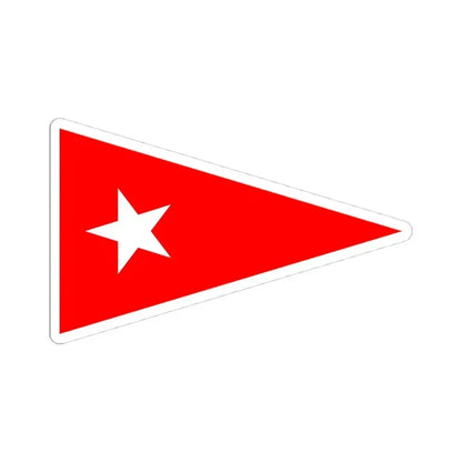 Burgee of Thisted Sejlklub (Denmark) STICKER Vinyl Kiss-Cut Decal 4 Inch White - The Sticker Space