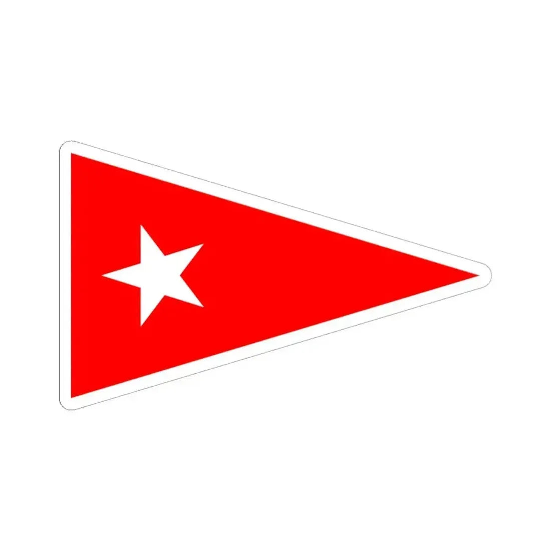 Burgee of Thisted Sejlklub (Denmark) STICKER Vinyl Kiss-Cut Decal 6 Inch White - The Sticker Space