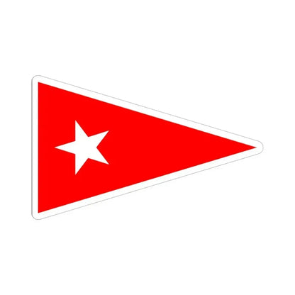 Burgee of Thisted Sejlklub (Denmark) STICKER Vinyl Kiss-Cut Decal 6 Inch White - The Sticker Space