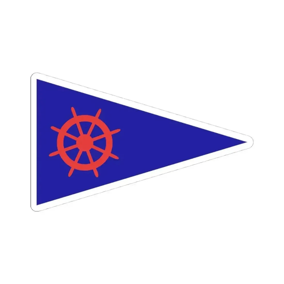 Burgee of Y C Rosario (Argentina) STICKER Vinyl Kiss-Cut Decal 4 Inch White - The Sticker Space