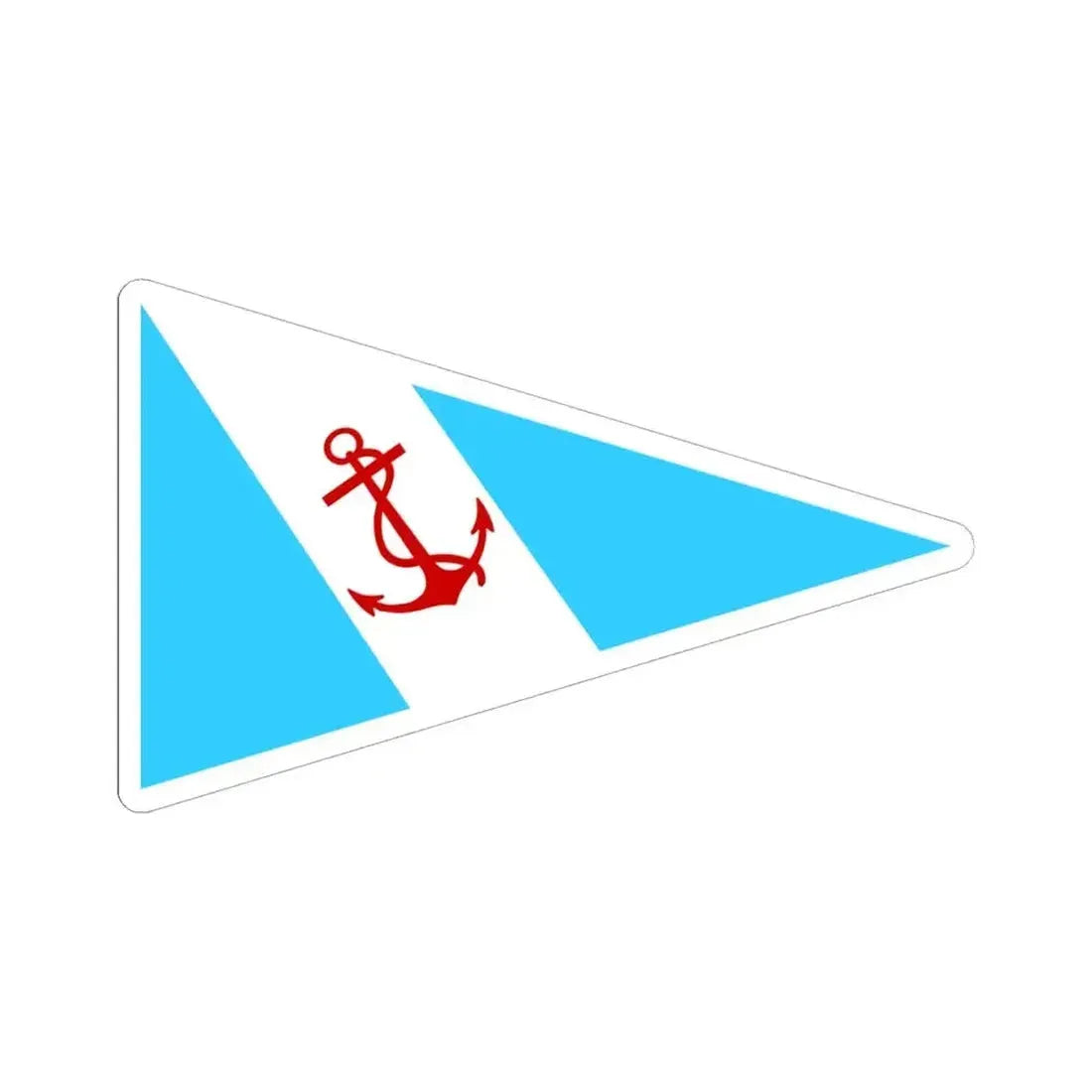 Burgee of YC Argentino (Argentina) STICKER Vinyl Kiss-Cut Decal 6 Inch White - The Sticker Space