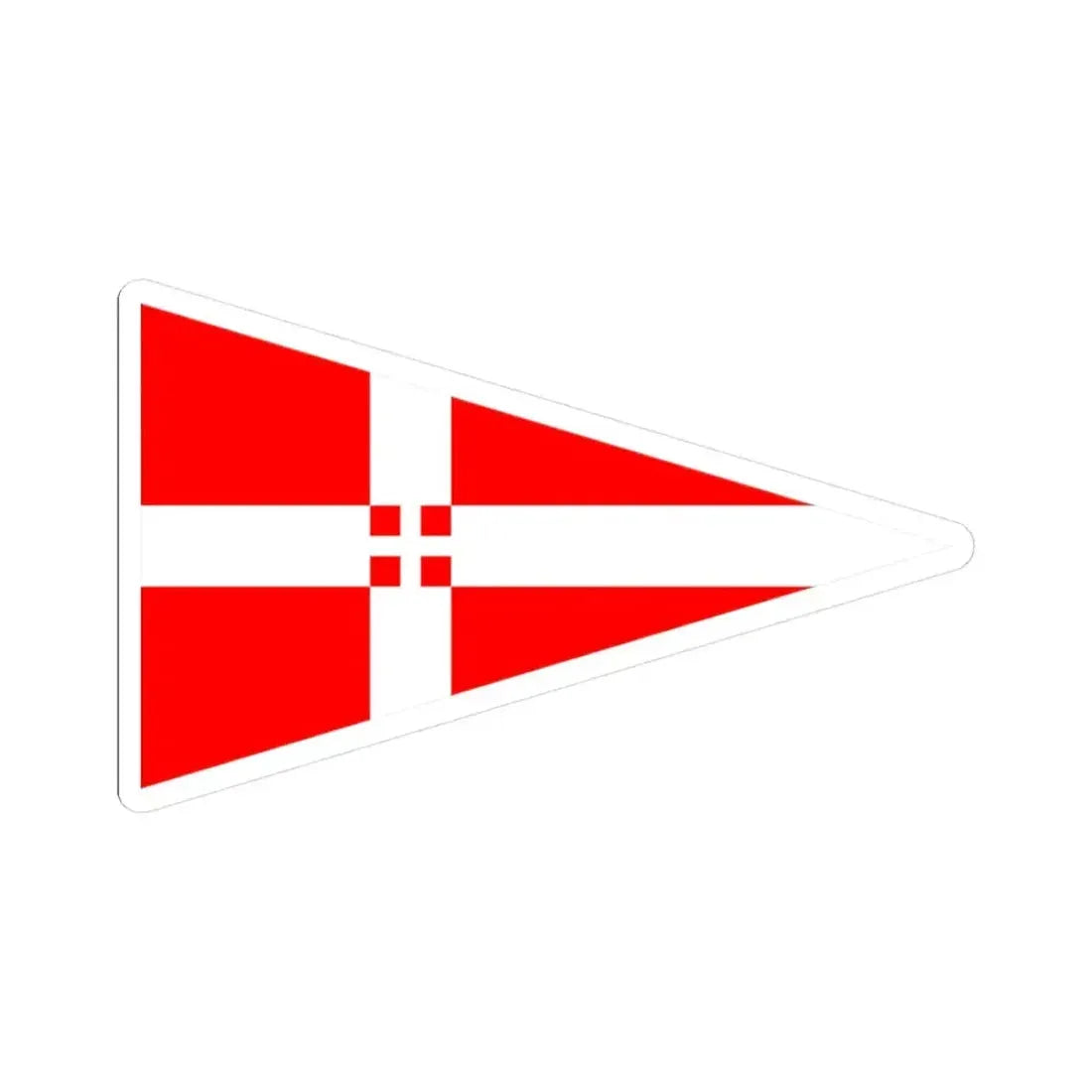 Burgee of yc italiano (Italy) STICKER Vinyl Kiss-Cut Decal 3 Inch White - The Sticker Space