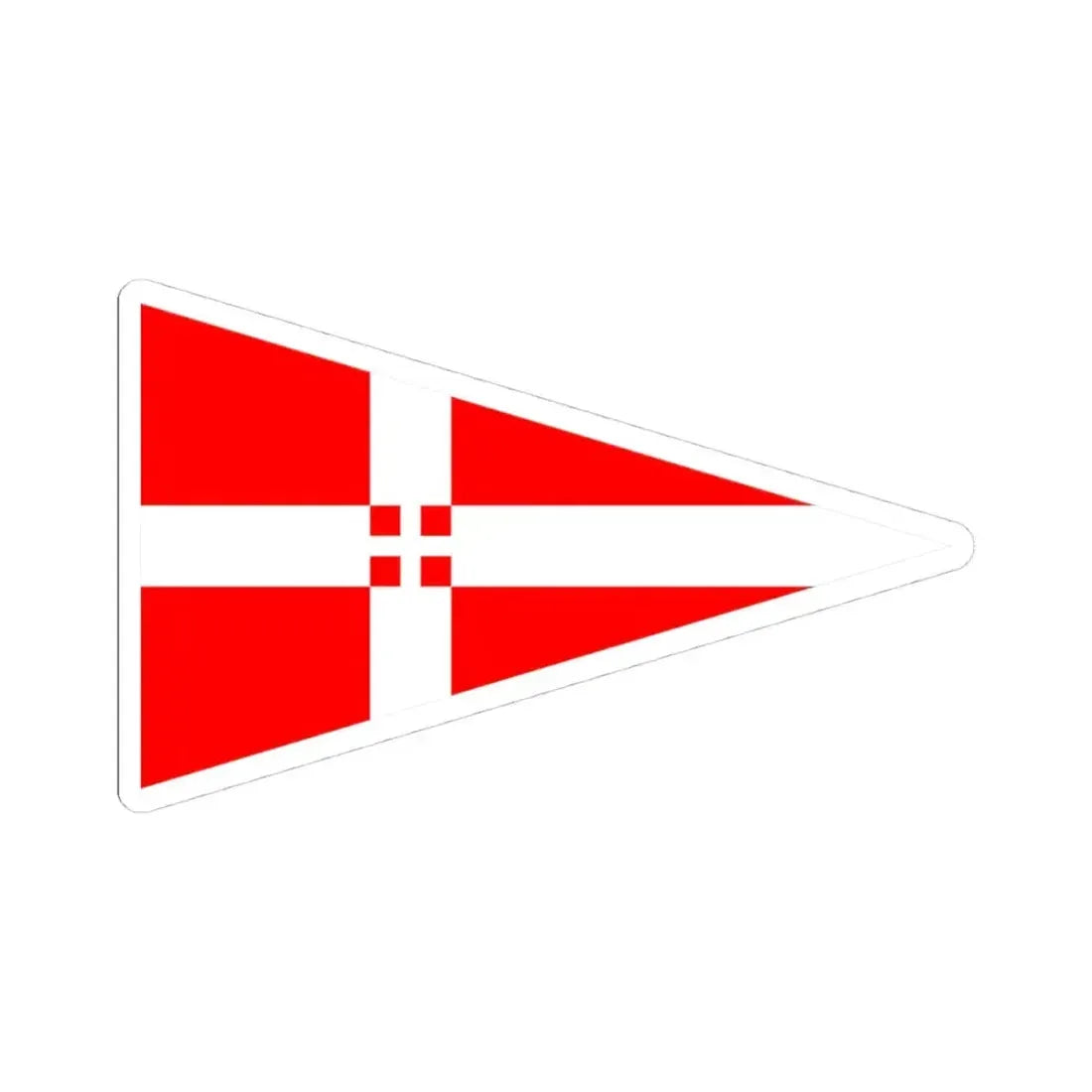 Burgee of yc italiano (Italy) STICKER Vinyl Kiss-Cut Decal 4 Inch White - The Sticker Space