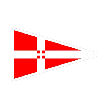 Burgee of yc italiano (Italy) STICKER Vinyl Kiss-Cut Decal 4 Inch White - The Sticker Space