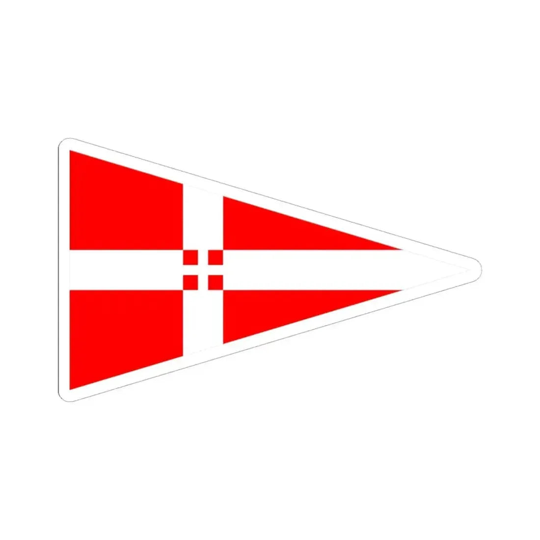 Burgee of yc italiano (Italy) STICKER Vinyl Kiss-Cut Decal 6 Inch White - The Sticker Space