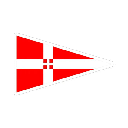 Burgee of yc italiano (Italy) STICKER Vinyl Kiss-Cut Decal 6 Inch White - The Sticker Space