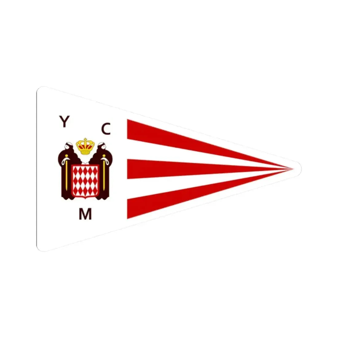 Burgee of YC Monaco (Monaco) STICKER Vinyl Kiss-Cut Decal 2 Inch White - The Sticker Space