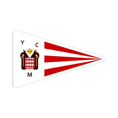 Burgee of YC Monaco (Monaco) STICKER Vinyl Kiss-Cut Decal 6 Inch White - The Sticker Space