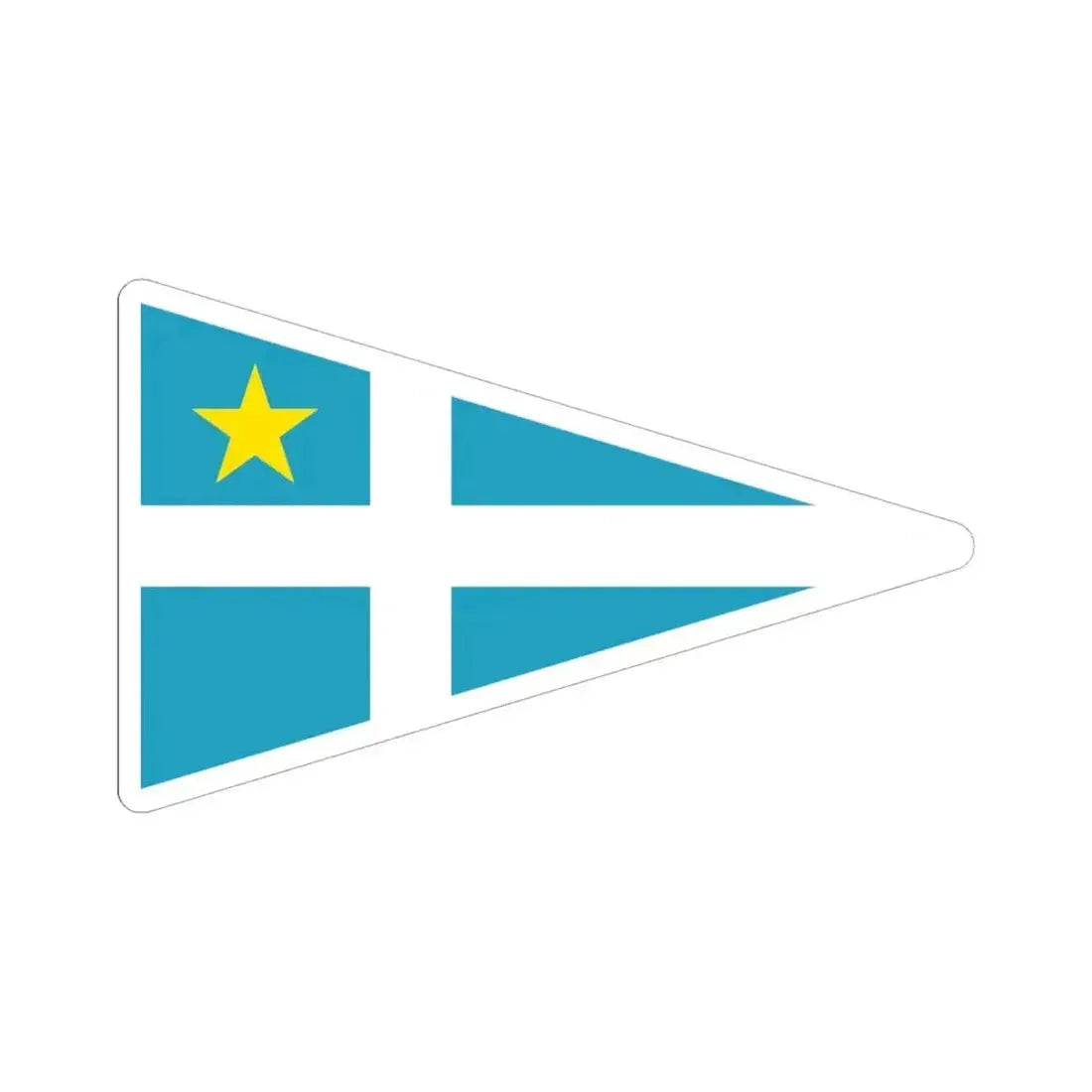 Burgee of YC Olivos (Argentina) STICKER Vinyl Kiss-Cut Decal 6 Inch White - The Sticker Space