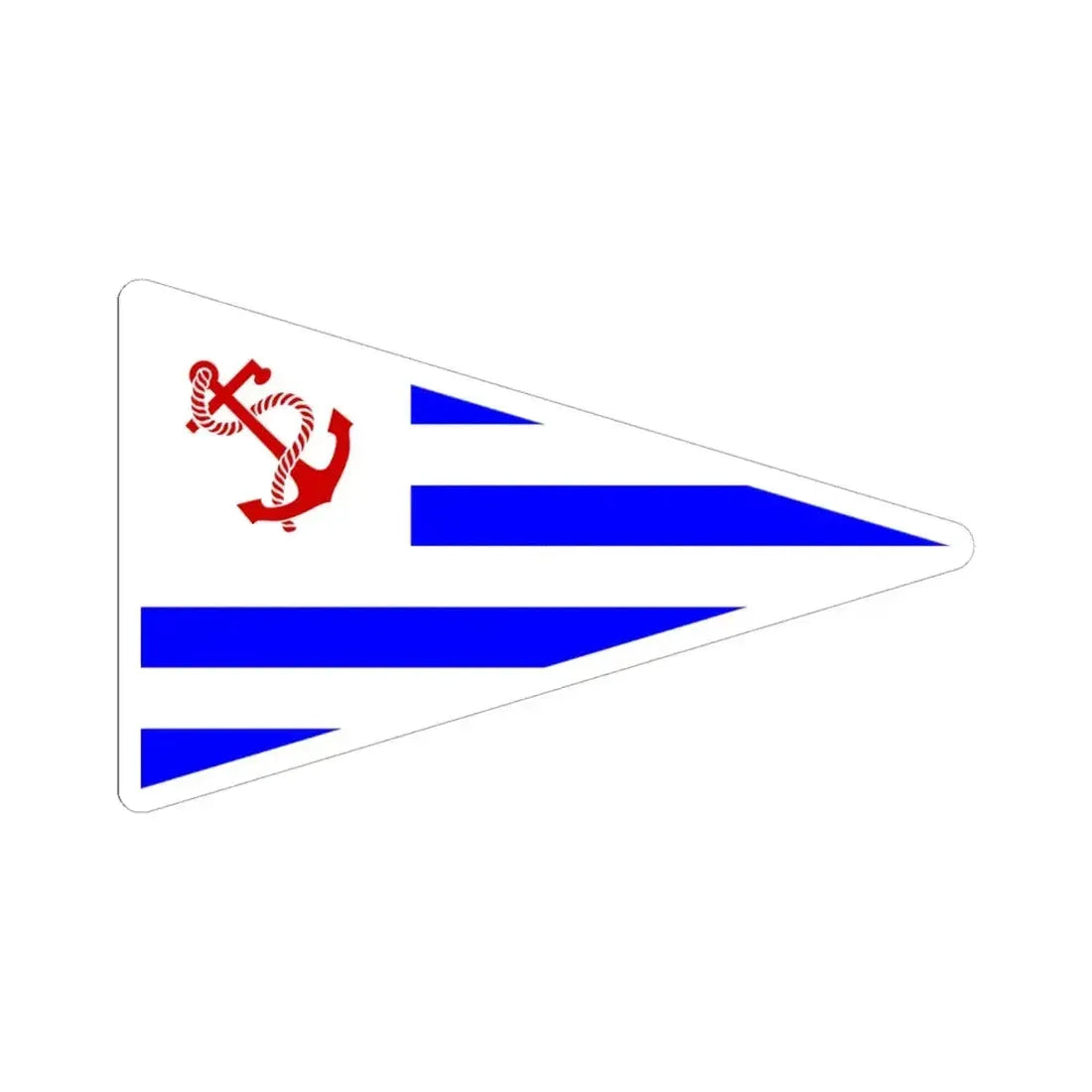 Burgee of YC Uruguayo (Uruguay) STICKER Vinyl Kiss-Cut Decal 6 Inch White - The Sticker Space