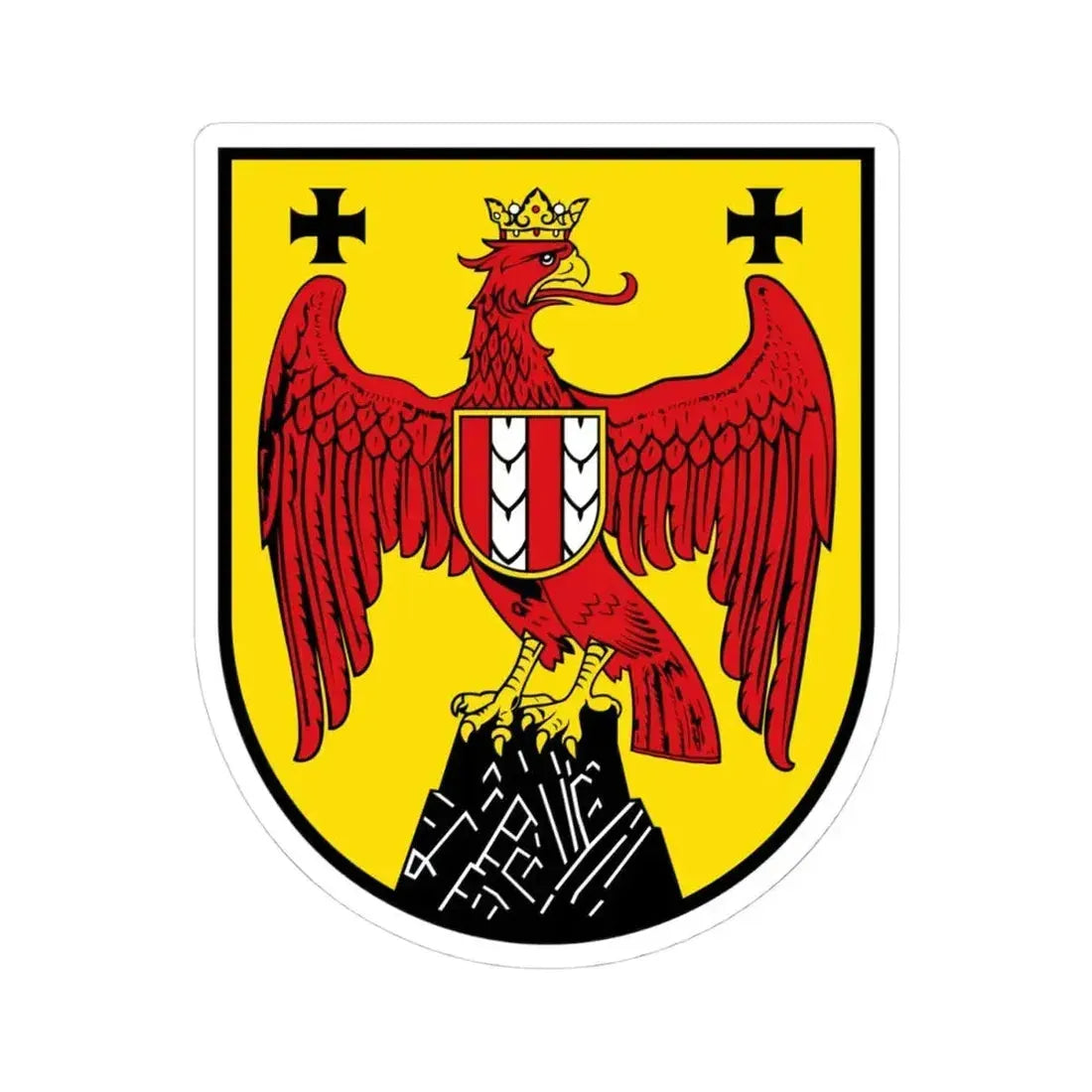 Burgenland Wappen (Austria) STICKER Vinyl Kiss-Cut Decal 4 Inch White - The Sticker Space