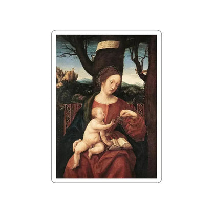 BURGKMAIR, Hans - Madonna with Grape (Artwork) STICKER Vinyl Die-Cut Decal White Die-Cut 5 Inch - The Sticker Space